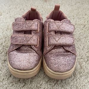 TOMS little girl sparkly pink shoes